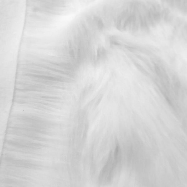 "White faux fur"