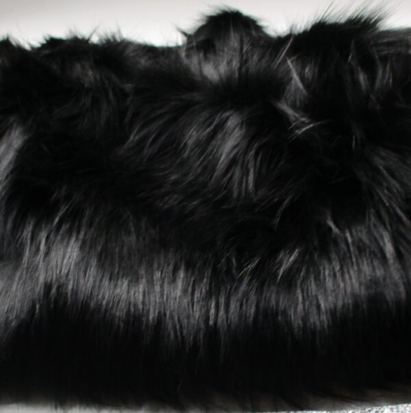 "Faux fur fabric black"