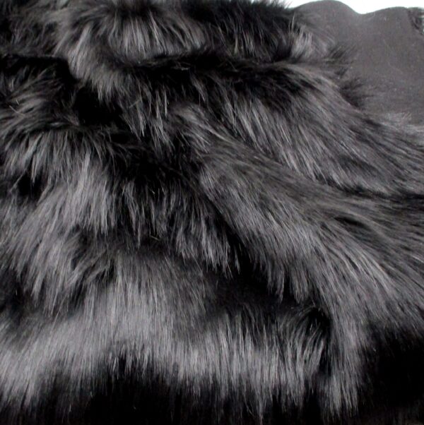 "Faux fur fabric black"